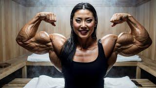 A REAL LIFE HULK FEMALE BODYBUILDER WITH STEEL BICEPS : J MARTIN