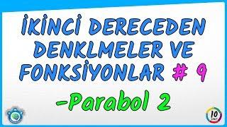 Parabol 2 ( Grafik) | İkinci Dereceden Denklemler ve Fonksiyonlar 9 | 10. Sınıf