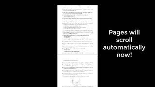 PDF Reader App - Automatic Page Scroll