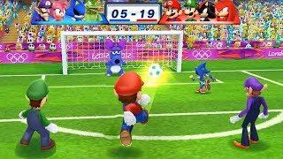 Mario & Sonic At The London 2012 Olympic Games Football Mario, Luigi, Shadow and Knuckles