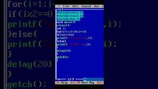 printing odd/even numbers using loop in c programming || Coding for beginners #love #viral