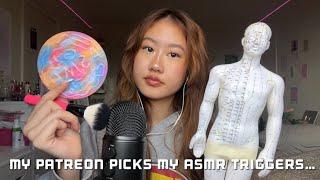 my patreon picks out my ASMR triggers (5 triggers + a surprise one…)