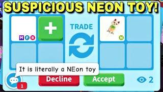 OMG! I FOUND A SUSPICIOUS NEON TOY IN ADOPT ME! IS IT A NEW SCAM OR WHAT? ADOPT ME TRADING#viral