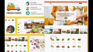 Prestashop Theme Fresh Farm - Healthy Food Store, Online Market