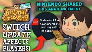 This New Feature UPDATE Affects Animal Crossing Players!