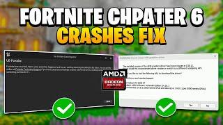 Fortnite Crash on AMD GPU's Fix - Fortnite Chapter 6 Crash & Not Launching Fix