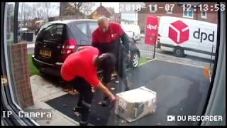 Dpd.Stupid DPD driver destroys a parcel. Just like Ace Ventura. 不专业的送货司机