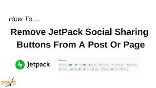 How To Remove JetPack Sharing Buttons From Post Or Page