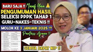 HASIL SELEKSI PPPK TAHAP 1 DI UMUMKAN 3 JANUARI 2025