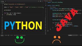 Python in 8 minutes (compared to Java)