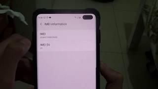 Samsung Galaxy S10 / S10+: How to View IMEI SV