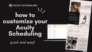 HOW TO set up acuity scheduling | acuity scheduler tutorial | acuity canva template