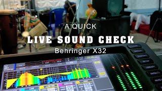Behringer X32 - A Quick Live Sound Check #behringer #livesound #soundcheck #recordingengineer #drums