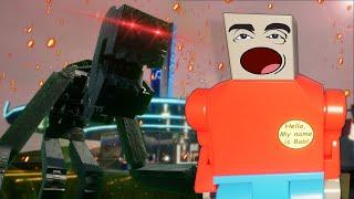 CREEPY MONSTER CHASES US THROUGH LEGO CITY! - Brick Rigs Survival Multiplayer Gameplay