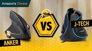 Anker Wireless Vertical Mouse vs J-Tech Digital Wired Ergonomic USB Mouse