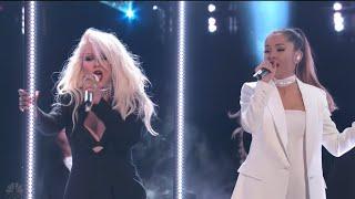 Ariana Grande & Christina Aguilera - Into You, Dangerous Woman (Live on The Voice Finale) 4K