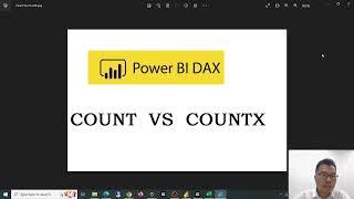 POWER BI DAX function Count VS CountX example tutorial