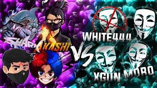 CLASH SQUAD :SHARK VS 4HACKERS ARE BACK(WHITE44,MORO,XGUN VS AKASHI,GUENIS) اقوى روم في التاريخ 