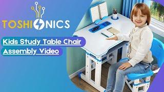 Toshionics Kids Study Table & Chair Set (Home Learning / Ergonomic / Adjustable) (Assembly Video)