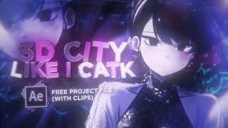 3D CITY TYPOGRAHPY Like ICATK Tutorial | After Effects AMV Tutorial (FREE PROJECT FILE)