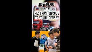 ADDING RESTRICTION CODE to your License. #dlcode