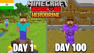 I Survived 100 Days as a Herobrine in Minecraft Hardcore (HINDI)
