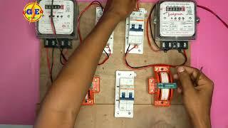 2 meter 1 generator connection/2 Electric meters liye changeover switch kaise  karen