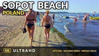 4K Sommerstrandspaziergang in Sopot