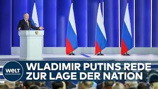 PUTINS REDE ZUR LAGE DER NATION: Rundumschlag gegen den Westen - komplette Rede Deutsch & Analyse