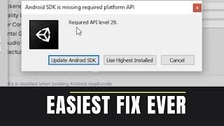 Update Unity To API Level 29 [EASY 2 MINUTE FIX]