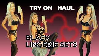 Seductively Stylish: Black Latex Lingerie Try-on Haul | Annelie