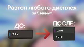 Как разогнать герцовку и частоту монитора на любой Windows в 2024 году