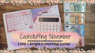 Cashstuffing November 2.000 € Cashstuffing - Ich nehme dich dabei mit Geld Sparen