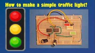 How to make a simple traffic light with 555 IC? Traffic light circuit with 555 timer