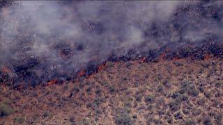 Large brush fire burning northeast of Fountain Hills leads to road closures, evacuations