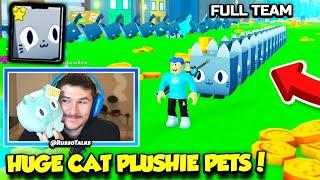 They Traded Me A FULL TEAM Of HUGE CAT PLUSHIE PETS In Pet Simulator X And IT'S SO OP!! (Roblox)