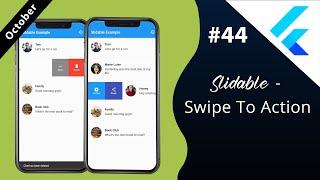 Flutter Tutorial - Slidable - Swipe To Action