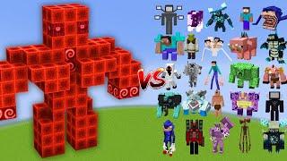 BLOOD HEROBRINE vs All Minecraft Bosses - Minecraft Mob Battle