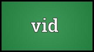 Vid Meaning