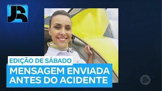 Comissária de bordo envia mensagem ao marido momentos antes da queda de avião em Vinhedo (SP)