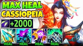 MAX HEAL CASSIOPEIA (NEW FULL SUSTAIN BUILD FOR TEAMFIGHTS) - League of Legends