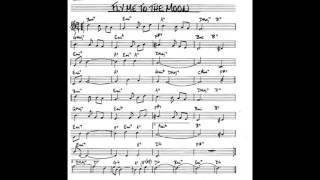 Fly me to the Moon  - Play along - Backing track [3/4 score] (Bb key score trumpet/sax/clarinet)