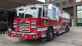 COMPILATION OF JERSEY CITY FIRE DEPARTMENT RESPONDING THRU STREETS OF JERSEY CITY, NEW JERSEY. 01