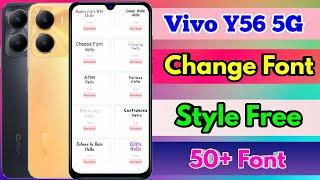 how to change font style in vivo y56 5g | vivo y56 5g font style change