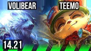 VOLIBEAR vs TEEMO (JGL) | 500+ games | EUW Diamond | 14.21