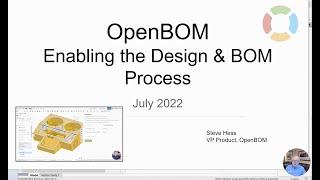 OpenBOM: CAD Integrations and BOM Process