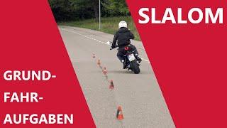 Slalom fahren! Grundfahraufgaben Motorrad Führerschein