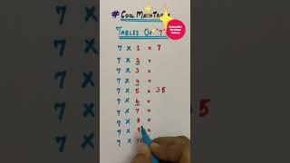 7 Tables Trick #CoolMathsTricks Multiplication Tricks 7 times tables #shortsMaths #shorts