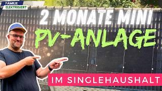 2 Monate Balkonkraftwerk im Single-Haushalt | Familie elektrisiert