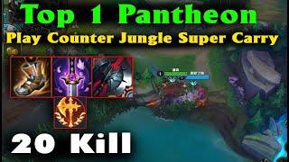 Top 1 Pantheon Wild Rift | How to play jungle to Gank all 3 lanes and make the enemy jungler weak